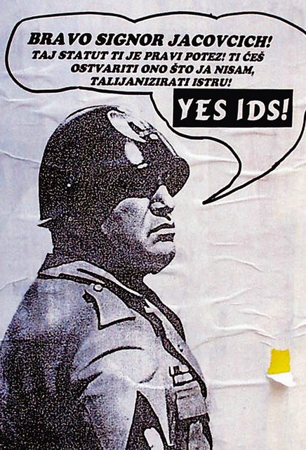 Hrvaški plakat v Puli