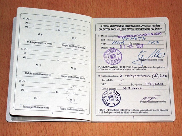 Vojaška knjižica danes in nikoli več Vojaška knjižica danes in nikoli več