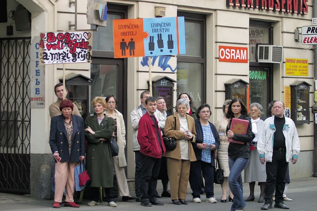Evangeličani na protestu