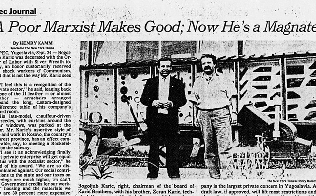 Članek v New York Timesu leta 1988 Članek v New York Timesu leta 1988
