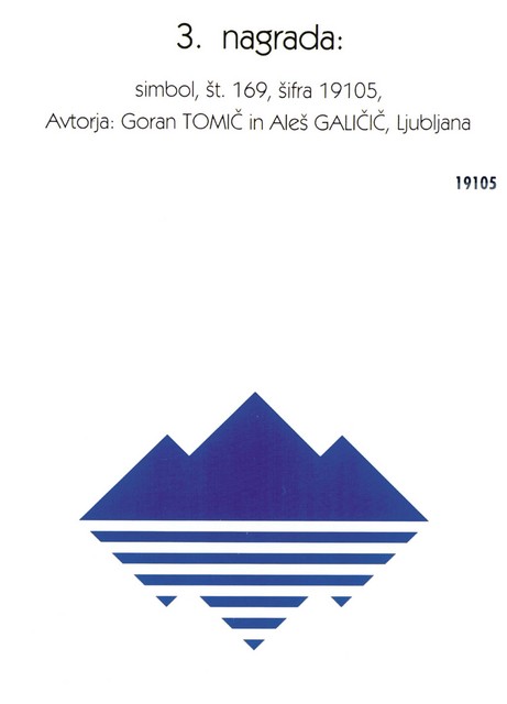 3. nagrada, simbol, Goran Tomič in Aleš Galičič: 'Osrednji motiv Triglava, ki v jasni simetriji odseva v morski gladini, ponazarja slovensko poetično čutenje in notranji mir, ob tem pa tudi narodovo odločnost in stabilnost.' 3. nagrada, simbol, Goran Tomič in Aleš Galičič: 'Osrednji motiv Triglava, ki v jasni simetriji odseva v morski gladini, ponazarja slovensko poetično čutenje in notranji mir, ob tem pa tudi narodovo odločnost in stabilnost.'