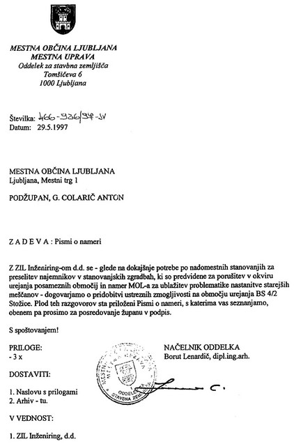 Pismo o nameri