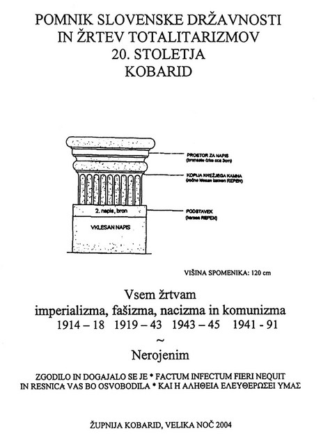 Skica stilizirane kopije Knežjega kamna. Avtor kobariški župnik Branko Melinko. Skica stilizirane kopije Knežjega kamna. Avtor kobariški župnik Branko Melinko.