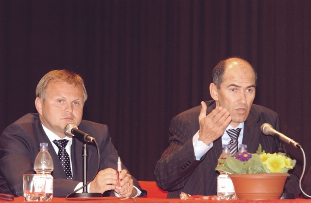 Marko Pogorevc, prvi varnostnik Mobitela in Janez Janša, prvak SDS Marko Pogorevc, prvi varnostnik Mobitela in Janez Janša, prvak SDS