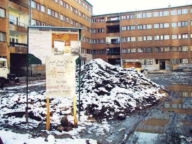 Gradbišče Prešernovega parka v Sarajevu Gradbišče Prešernovega parka v Sarajevu