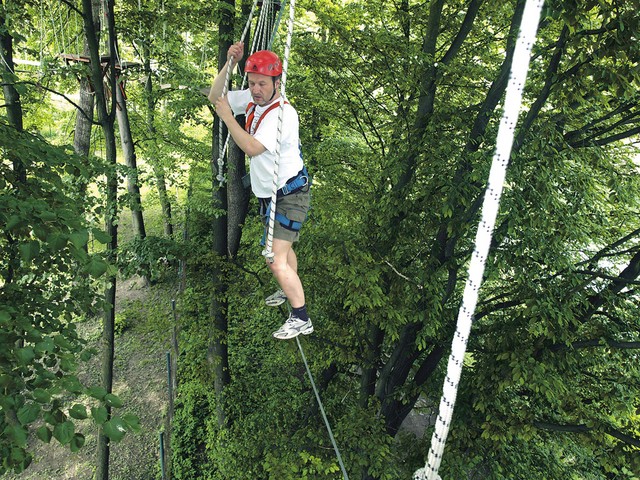 Kravji repki, oporna točka pri hoji po jeklenici Kravji repki, oporna točka pri hoji po jeklenici