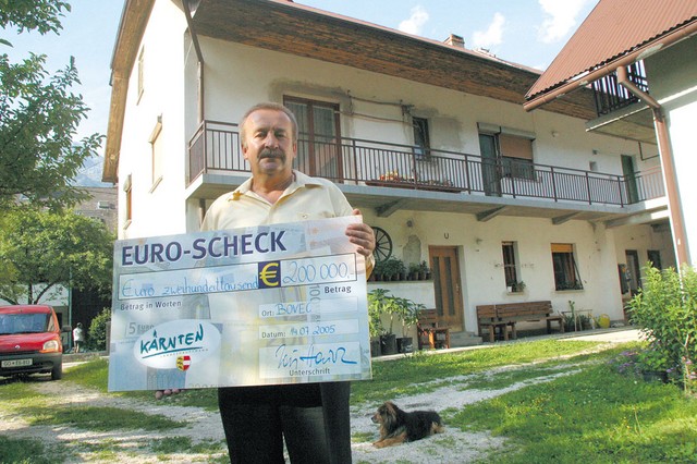 Darilo za družino Čopi: 200.000 evrov Darilo za družino Čopi: 200.000 evrov