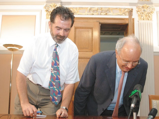 Bogomir Špiletič in Andrej Bajuk Bogomir Špiletič in Andrej Bajuk