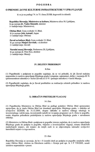 Škodljivi nameni - osnutek pogodbe o prenosu javne kulturne infrastrukture v upravljanje - majska različica. Škodljivi nameni - osnutek pogodbe o prenosu javne kulturne infrastrukture v upravljanje - majska različica.