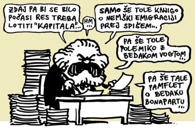 06] Toda nedoločna ogromnost in vrtoglava kompleksnost logike kapitala ga vse bolj frustrirata, tako da si stalno izmišlja ovire, ki mu preprečujejo pisanje