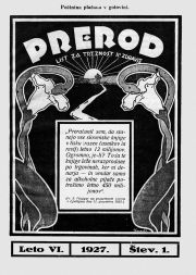 Naslovnica Preroda, lista za treznost in zdravje (1927)