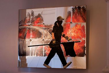 Aleksij Kobal: Genova, 2001, mešana tehnika, 170x140cm Aleksij Kobal: Genova, 2001, mešana tehnika, 170x140cm