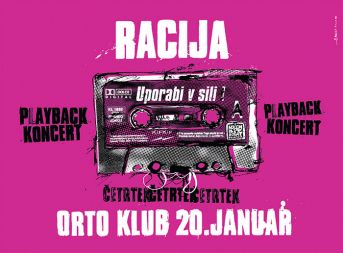 Plakat za playback koncert Racije iz leta 2000