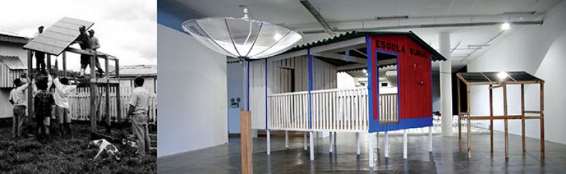 Projekt &raquo;Acre Project&laquo;, 2006: državica Acre v amazonskih gozdovih Brazilije sledi načelom trajnostnega razvoja. Na levi podeželska šola Xapuri, na desni arhitekturni studijski primer, ki ga je predstavila na 27. Bienalu Sao Paulo.