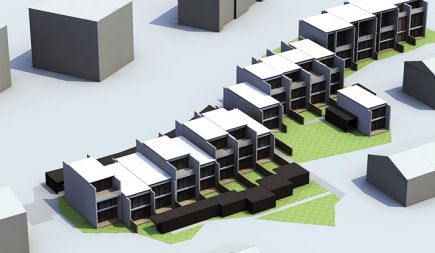 3D prikaz novega naselja na Viču, ki ga načrtujejo GregorcVrhovec arhitekti in biro IDFL. Glavna značilnost naselja bo tipološko podobna rešitev kot v Rožni dolini (globoka vrstna hiša), izrazit poudarek pa bo tudi na ekološki gradnji. Hiše bodo obdane z zelenjem, v sklopu novega naselja bo otroško igrišče. 3D prikaz novega naselja na Viču, ki ga načrtujejo GregorcVrhovec arhitekti in biro IDFL. Glavna značilnost naselja bo tipološko podobna rešitev kot v Rožni dolini (globoka vrstna hiša), izrazit poudarek pa bo tudi na ekološki gradnji. Hiše bodo obdane z zelenjem, v sklopu novega naselja bo otroško igrišče.