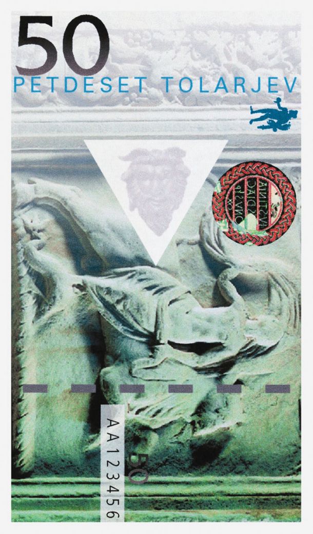 Slovenski rezervni denar - bankovci, 1994/95, Banka Slovenije, oblikovalec Miljenko Licul
