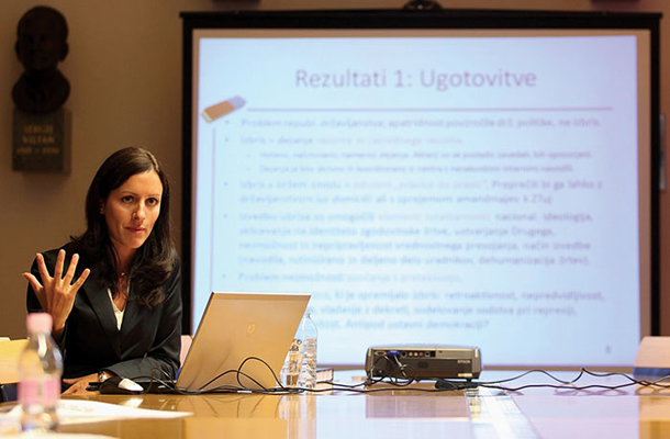 Neža Kogovšek, zagovor doktorske disertacije: Pravni vidiki izbrisa iz registra stalnega prebivalstva, Pravna fakulteta, Univerza v Ljubljani Foto | Borut Krajnc